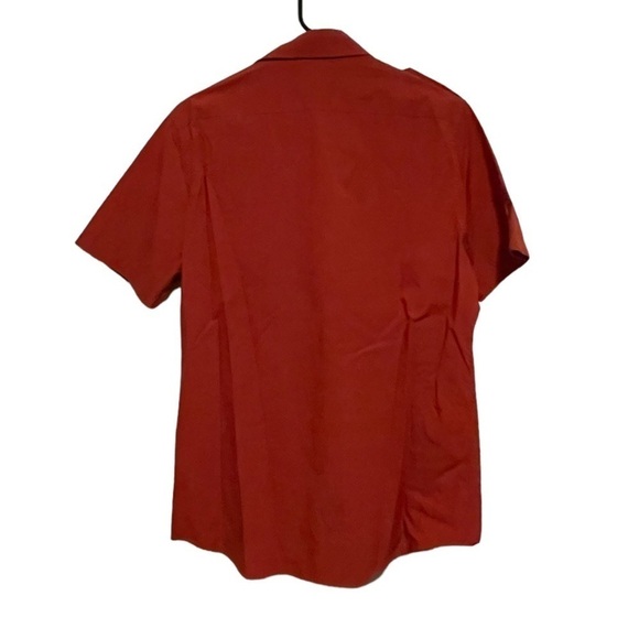 Men’s Murano Button Down Modern Comfort Fitted Short Sleeve Shirt Size Large - Picture 2 of 5